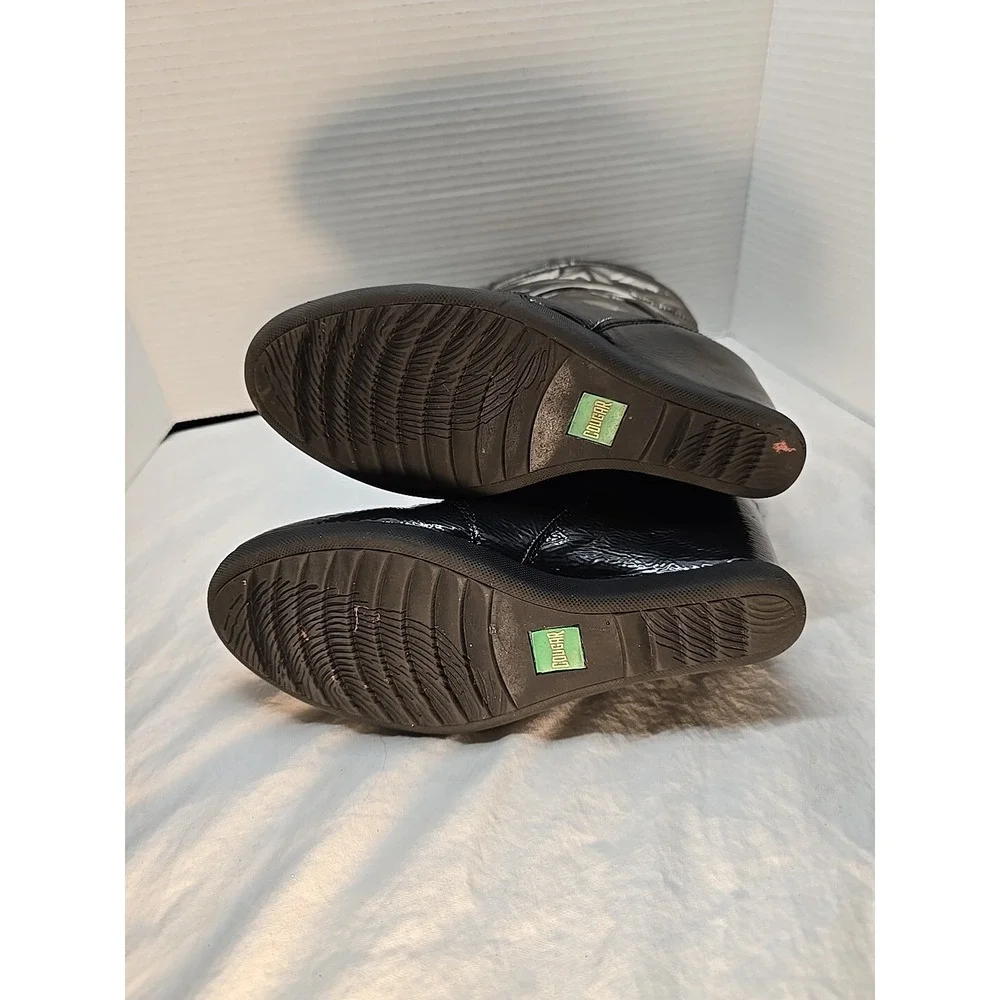 Cougar Wedge Puffer Brown Metallic Shiny Gander Winter Waterproof Boots Size 9M‎